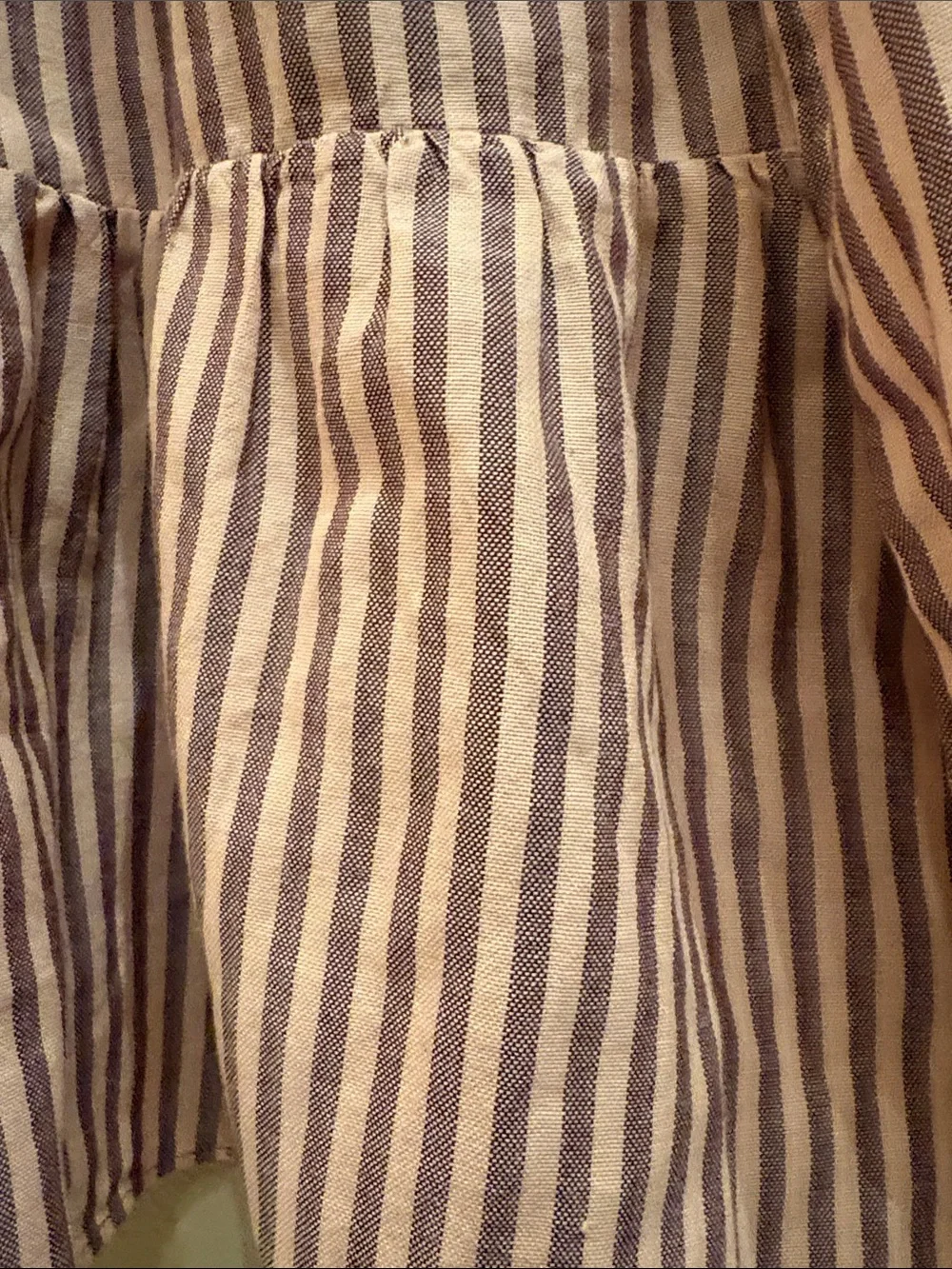 Madewell Striped Pink Wrap Peplum Top - Women